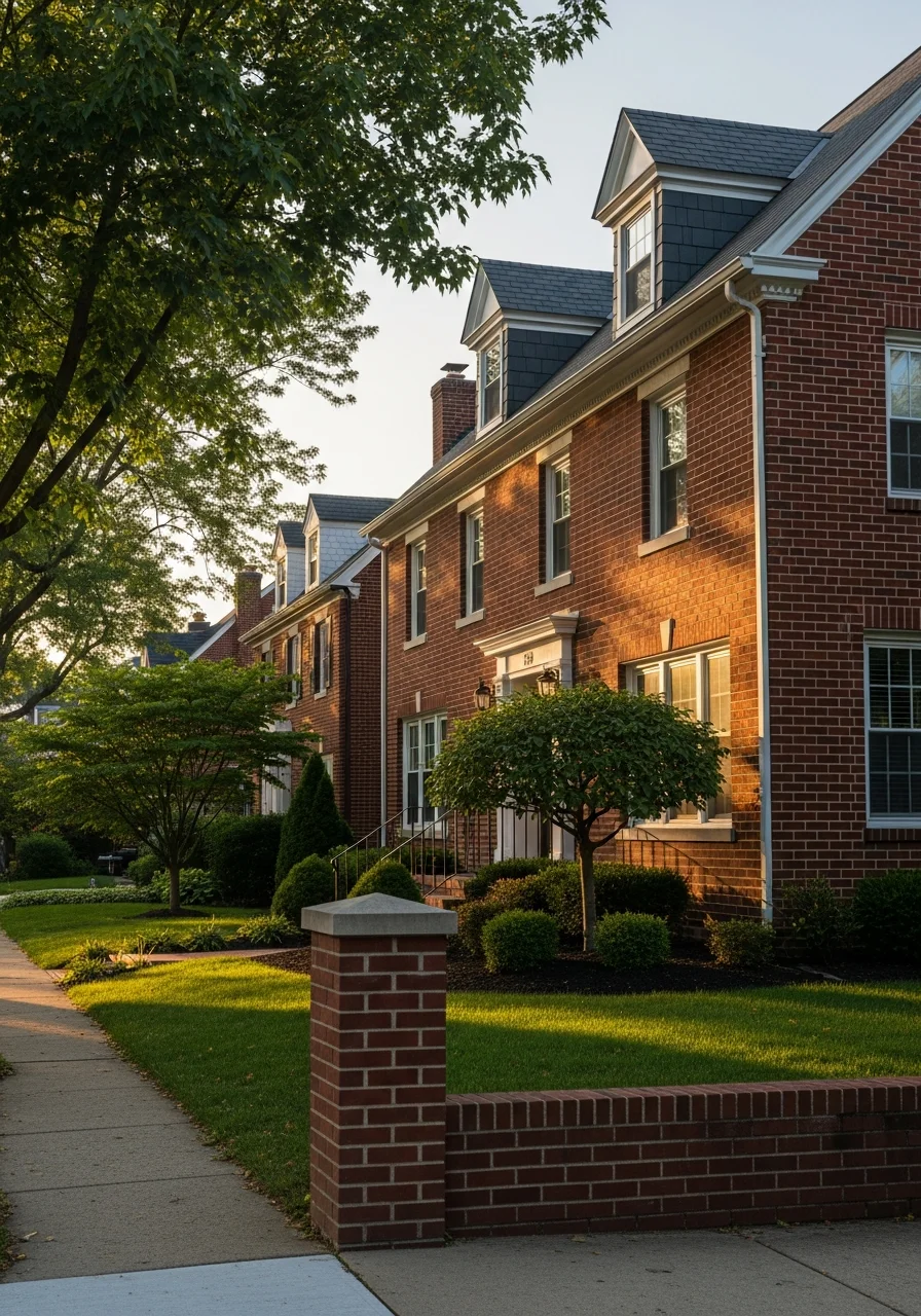 Rosedale home exterior with traditional brick construction and well-maintained landscaping.